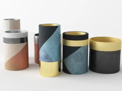 Vases Evon - Accessories Low-poly 3D model