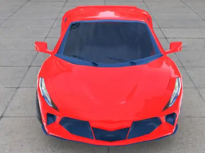 Ferrari F8 Low-poly 3D model