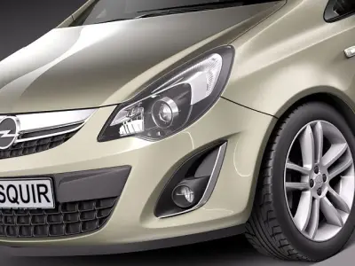 Opel Corsa 5 door 2012 3D model