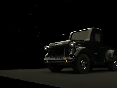 Vintage Classic Car Low-poly 3D model