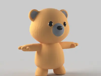 Teddy Bear - static and animated 3D model