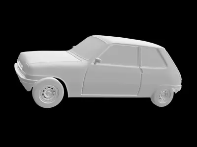 Renault 5 citroen 3D print model