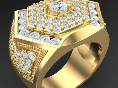 Luxury Men Rings Designs 6MR097 3D print model