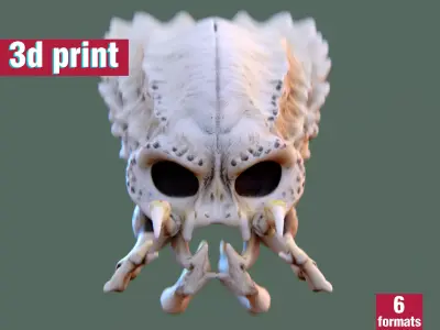 Alien Skull Artifact 3D print model