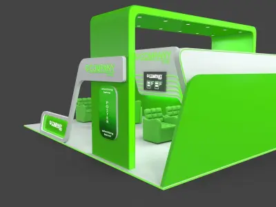 Exhibition Stand 1 Low-poly 3D model
