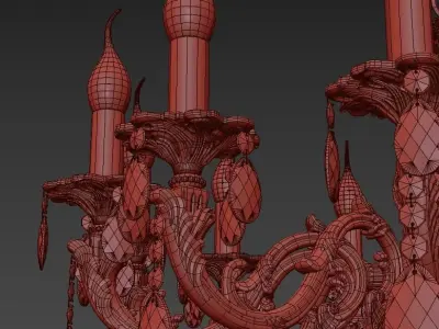 Chandelier Siena E 1 1 12 200 AG 3D model