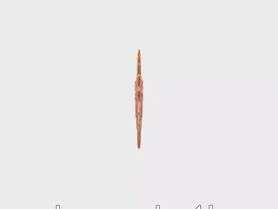 Phoenix Feathered Wings with Fiery Gradient Low-poly 3D model