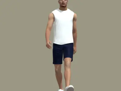 Cristiano Ronaldo casual walking 3D model