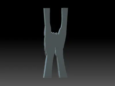 Human hands and dog paws 3D print model