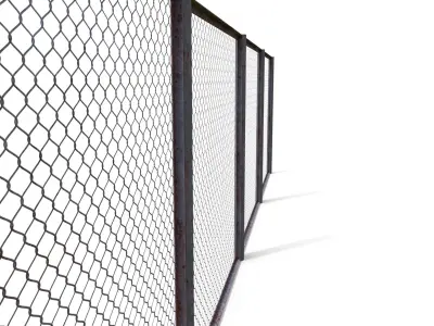 Low Poly Modular Fence 20 Low-poly 3D model