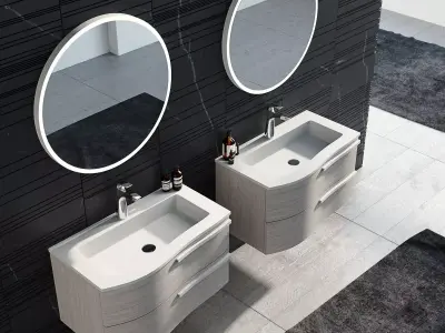 Bathroom furniture set 06 3D model