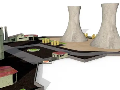  power plant nuclear base 3D model