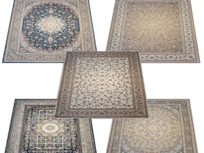 Persian Carpet Collection-vol20-4k texture Low-poly 3D model