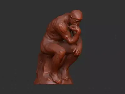 The Thinker By Rodin STL 3D Model 3D print model