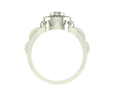 GENTS RING WITH SIZE USA 10 NO 3D model