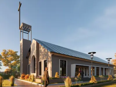 Two Church Design  3D model