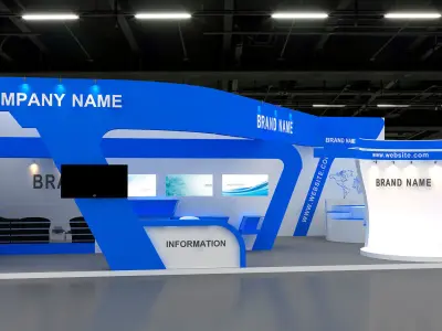 3d model exhibition booth 3D model 3D model