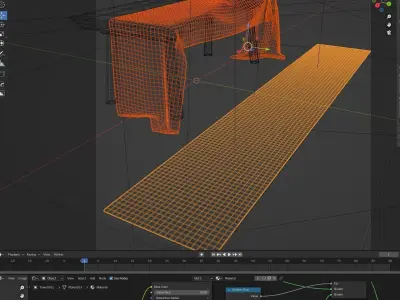 Ukrainian towel Rushnyk 3D model