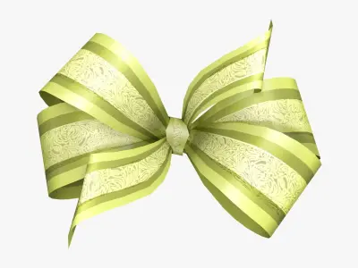 Hairbow ribbon bow Low-poly 3D model