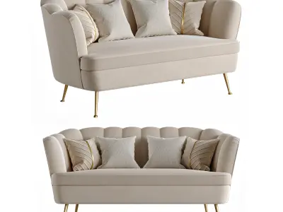SHELL SOFA AND ARMCHAIR 3D model