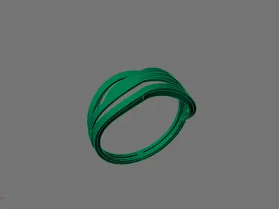 Women Ring Plain Ring Ready STL 3DM Models Womens Rings 3D print model 58