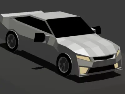 Low Poly Vehicle Low-poly 3D model