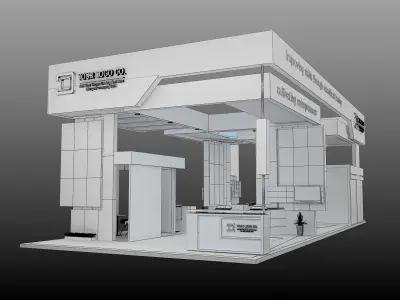 Booth Exhibition Stand a539 3D model
