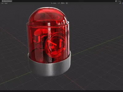 Warning Light PBR Low-poly 3D model