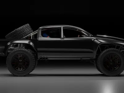 Off Road Truck Game Ready with Control Rig Unreal Low-poly 3D model