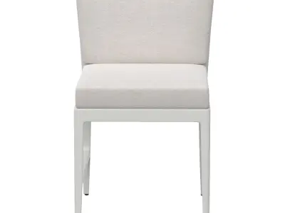 Laurel Aluminum Dining Side White Chair 3D model