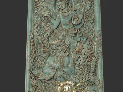 The Narayana affix Garuda In Door or Windows For CNC 3D print model