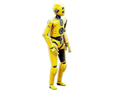 DROID C6-DS V2 Rigged for Unreal Engine - Unity - MIXAMO 3D model