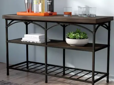 Hanah Mediaval Buffet Console Table 3D model