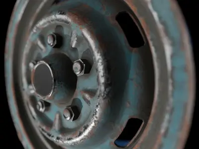 Awesome Rim and Tire 13 Low-poly 3D model