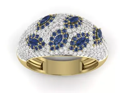 Women ring 3dm Render details 3D print model