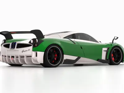 CAR - PAGANI HUAYRA WITH INTERIOR Low-poly 3D model