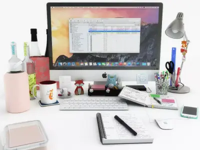 Desk Decoration 4 3D model