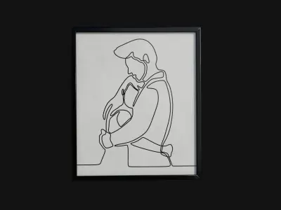 Picture Frames PBR Low-poly 3D model