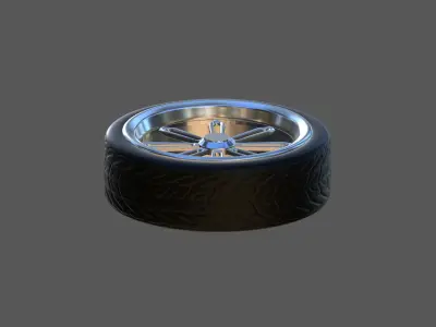 4 PACK WHEELS CUSTOM MODEL CAR RIMS WITH TIRE Free 3D print model