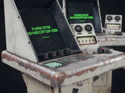 Old Terminal Low-poly 3D model