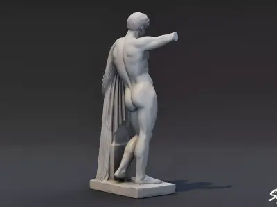 Hermes and the Infant Dionysus Low-poly 3D model