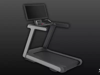 Electric Treadmill Low-poly 3D model