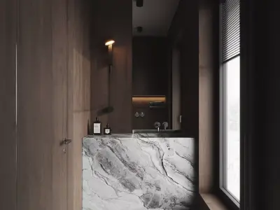 Bathroom Interior - 3d Model - Lighting 3D model
