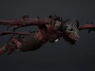 Blood Spearman Wing2 Low-poly 3D model