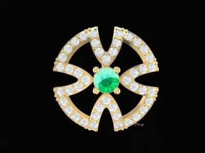 Luxury Windmill Diamond Pendant for Jewelry  234 3D print model