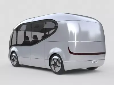 Panoramic Passenger EV Shuttle 3D model