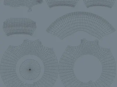 Ceramic Candlestick Low-poly 3D model