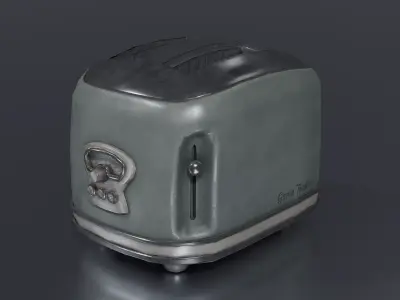 Vintage Toaster Low-poly 3D model