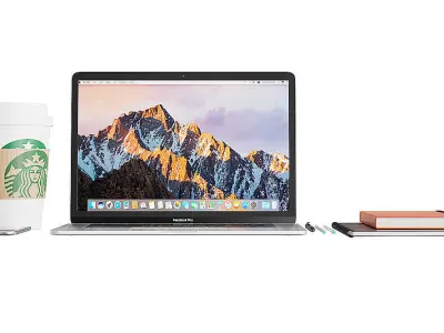 Workplace With Macbook BLENDER 3D Model Cycles 3D model