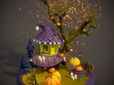 Halloween Low-poly 3D model